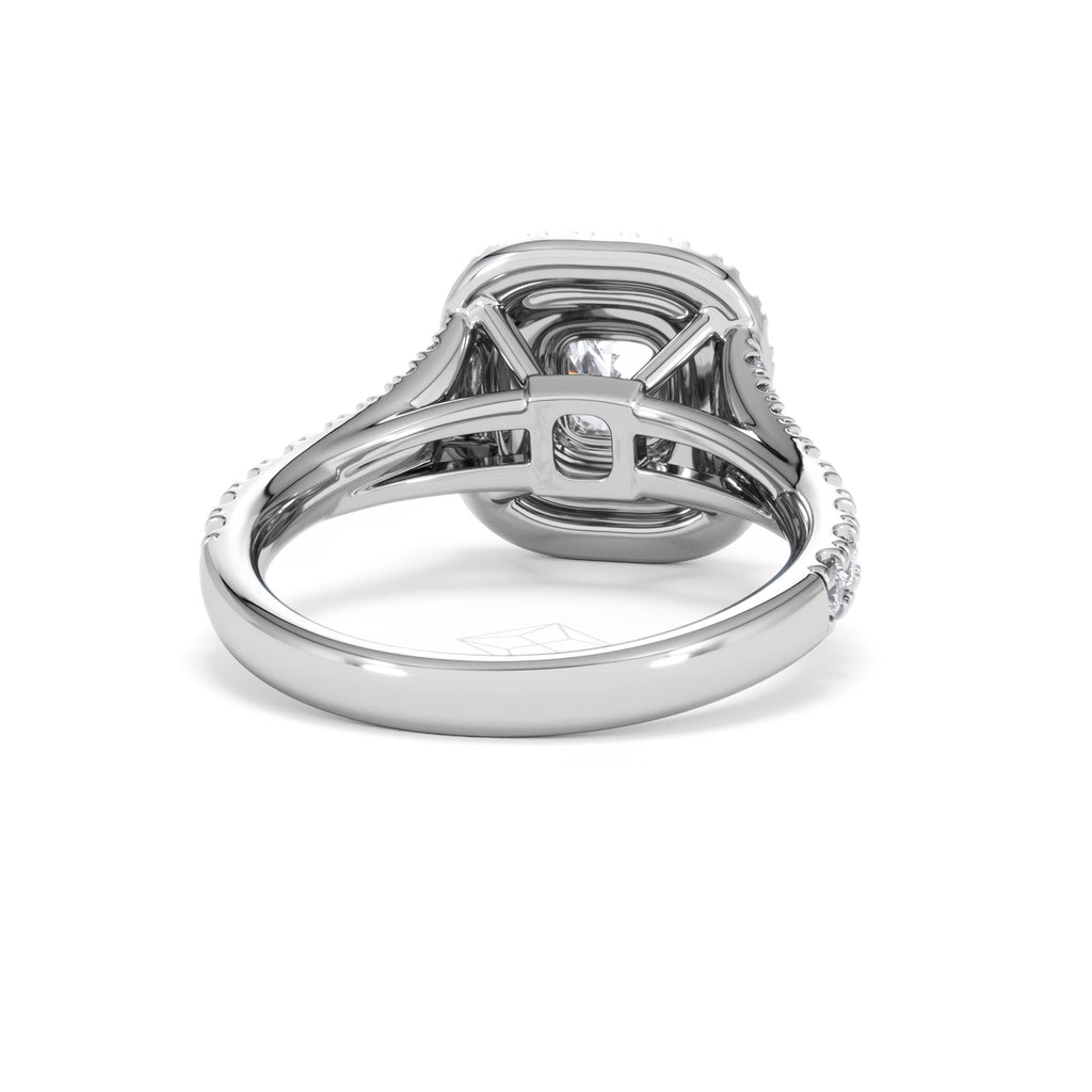 Anastasia GIA Diamond Halo Engagement Ring in Platinum 1.45ct G/VS2