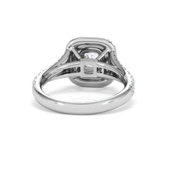 Anastasia GIA Diamond Halo Engagement Ring in Platinum 1.45ct G/VS2