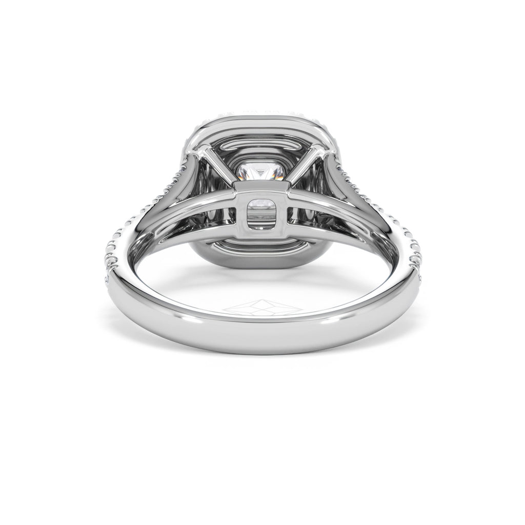 Anastasia GIA Diamond Halo Engagement Ring in Platinum 1.45ct G/VS2