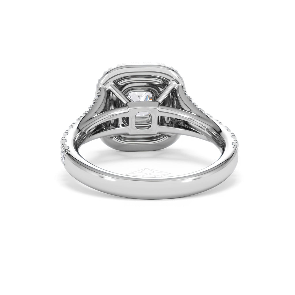 Anastasia GIA Diamond Halo Engagement Ring in Platinum 1.45ct G/VS2