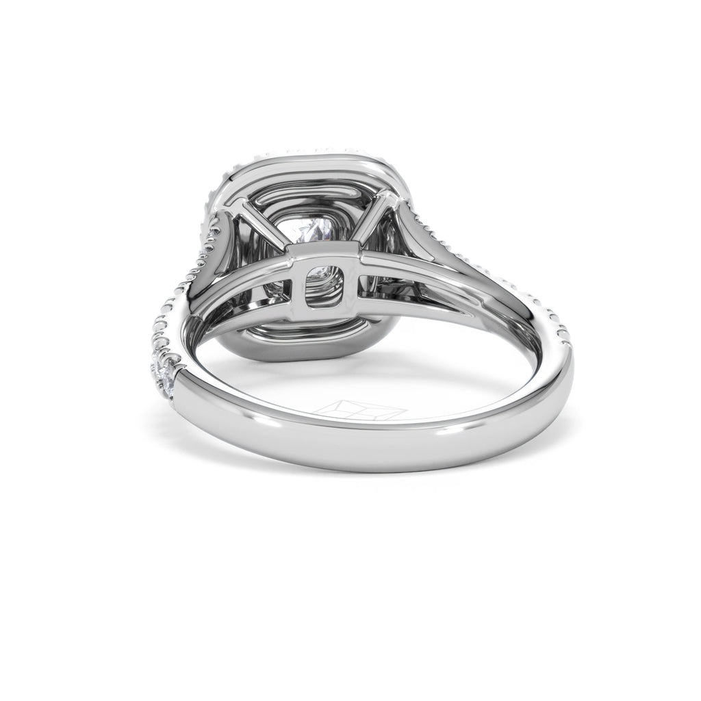 Anastasia GIA Diamond Halo Engagement Ring in Platinum 1.45ct G/VS2