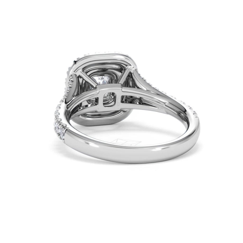 Anastasia GIA Diamond Halo Engagement Ring in Platinum 1.45ct G/VS2