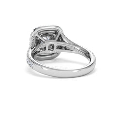 Anastasia GIA Diamond Halo Engagement Ring in Platinum 1.45ct G/VS2