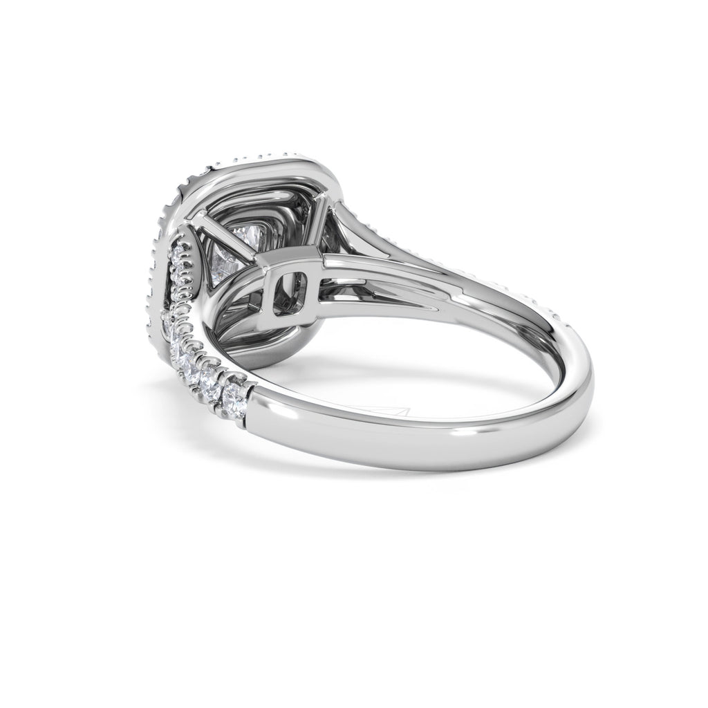 Anastasia GIA Diamond Halo Engagement Ring in Platinum 1.45ct G/VS2