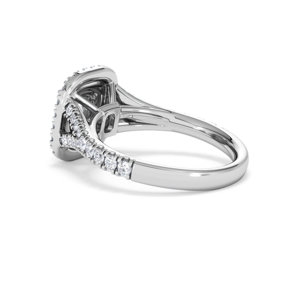 Anastasia GIA Diamond Halo Engagement Ring in Platinum 1.45ct G/VS2