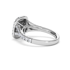 Anastasia GIA Diamond Halo Engagement Ring in Platinum 1.45ct G/VS2