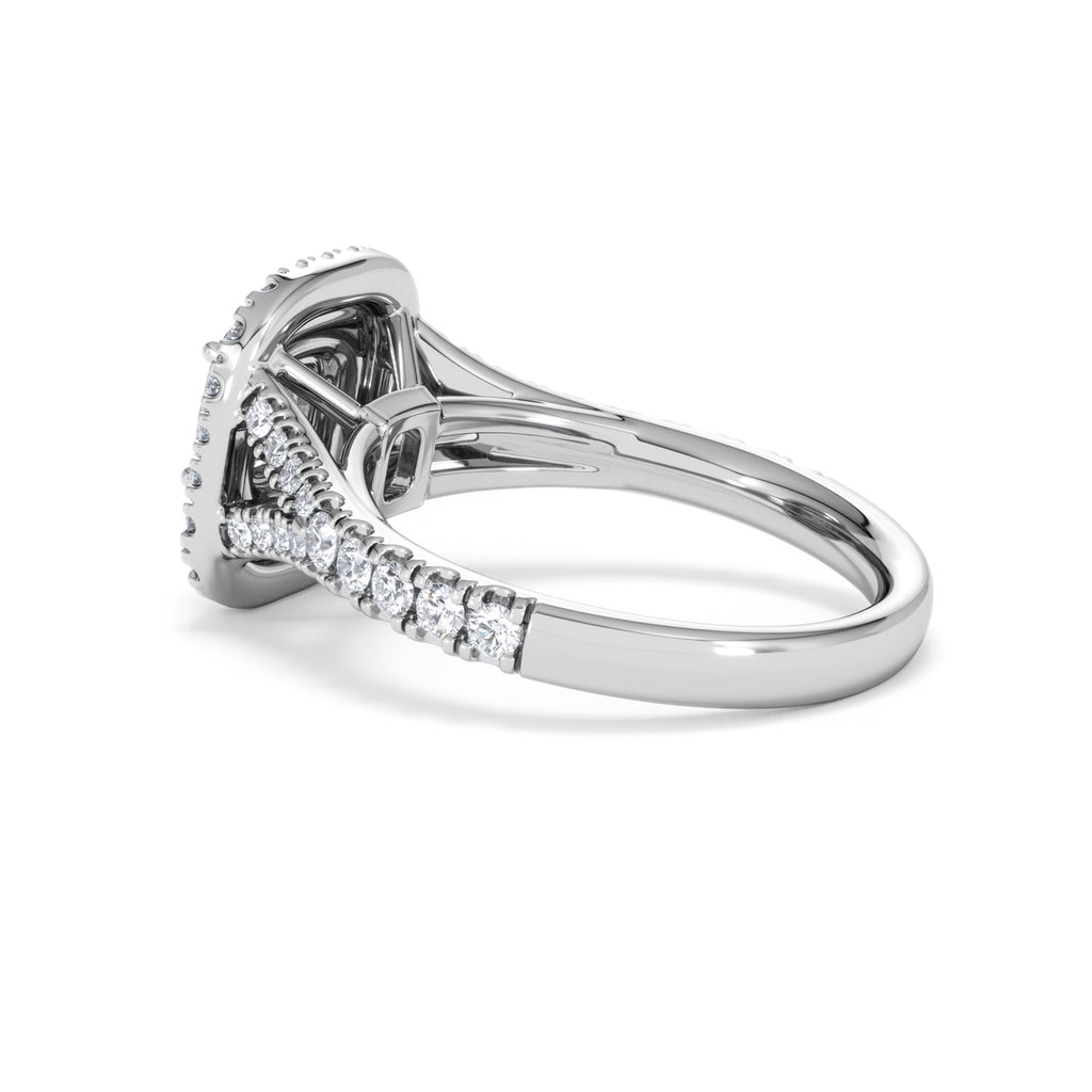 Anastasia GIA Diamond Halo Engagement Ring in Platinum 1.45ct G/VS2