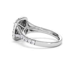 Anastasia GIA Diamond Halo Engagement Ring in Platinum 1.45ct G/VS2