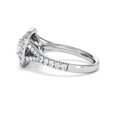 Anastasia GIA Diamond Halo Engagement Ring in Platinum 1.45ct G/VS2