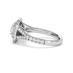 Anastasia GIA Diamond Halo Engagement Ring in Platinum 1.45ct G/VS2