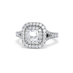 Anastasia GIA Diamond Halo Engagement Ring in Platinum 1.45ct G/VS2
