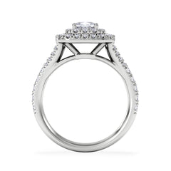 Anastasia GIA Diamond Halo Engagement Ring in Platinum 1.45ct G/VS2