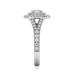 Anastasia GIA Diamond Halo Engagement Ring in Platinum 1.45ct G/VS2