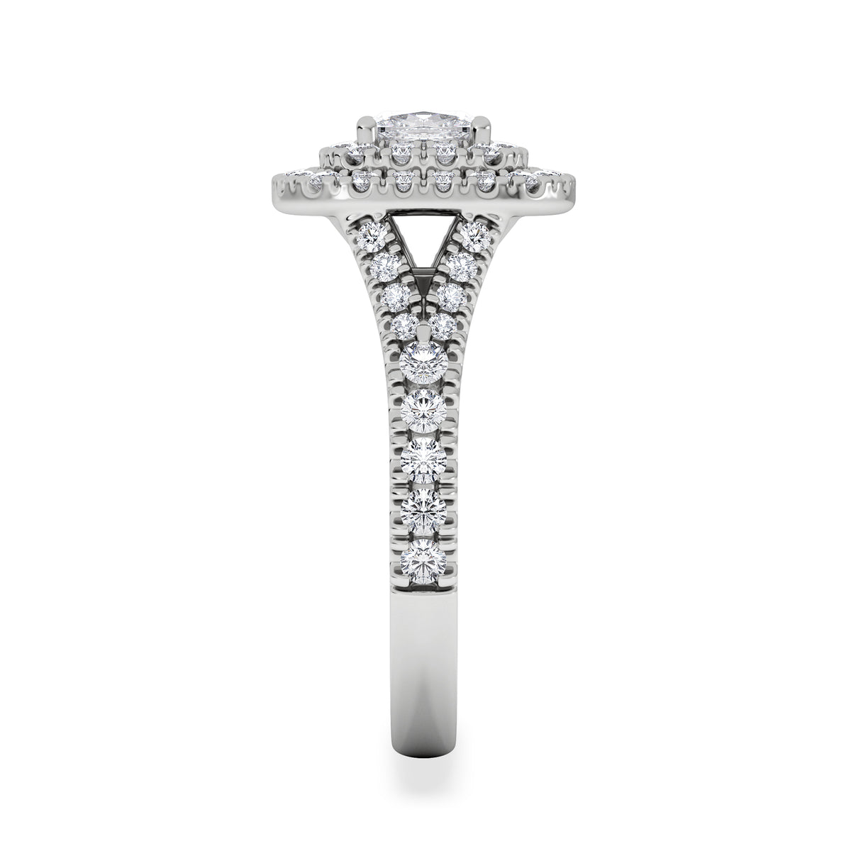 Anastasia GIA Diamond Halo Engagement Ring in Platinum 1.45ct G/VS2