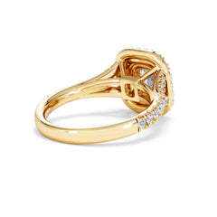 Anastasia GIA Diamond Halo Engagement Ring in 18K Gold 1.45ct G/SI2