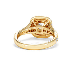 Anastasia GIA Diamond Halo Engagement Ring in 18K Gold 1.45ct G/SI2