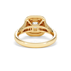 Anastasia GIA Diamond Halo Engagement Ring in 18K Gold 1.45ct G/SI2