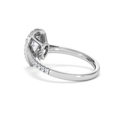 Diana Lab Diamond Pear Halo Engagement Ring 18KW Gold 1.60ct F/VS1