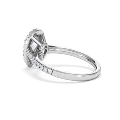 Diana Lab Diamond Pear Halo Engagement Ring 18KW Gold 1.60ct F/VS1