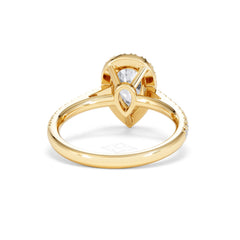 Diana Lab Diamond Pear Halo Engagement Ring in 18K Gold 1.60ct F/VS1