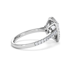 Diana Lab Diamond Pear Halo Engagement Ring Platinum 2.10ct F/VS1