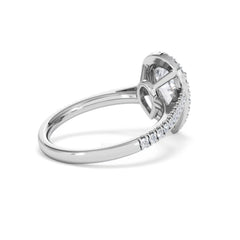 Diana Lab Diamond Pear Halo Engagement Ring Platinum 2.10ct F/VS1