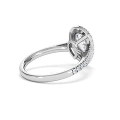 Diana Lab Diamond Pear Halo Engagement Ring Platinum 2.10ct F/VS1