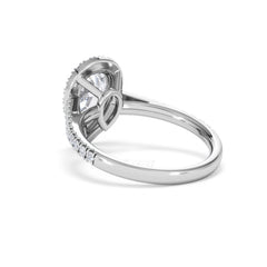 Diana Lab Diamond Pear Halo Engagement Ring Platinum 2.10ct F/VS1