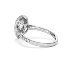 Diana Lab Diamond Pear Halo Engagement Ring Platinum 2.10ct F/VS1