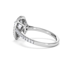 Diana Lab Diamond Pear Halo Engagement Ring Platinum 2.10ct F/VS1