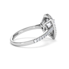 Diana Lab Diamond Pear Halo Engagement Ring 18KW Gold 2.60ct F/VS1