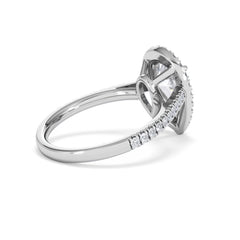Diana Lab Diamond Pear Halo Engagement Ring Platinum 2.60ct F/VS1