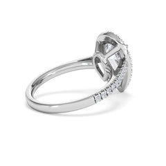 Diana Lab Diamond Pear Halo Engagement Ring Platinum 2.60ct F/VS1