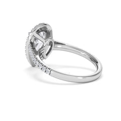 Diana Lab Diamond Pear Halo Engagement Ring Platinum 2.60ct F/VS1