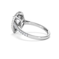 Diana Lab Diamond Pear Halo Engagement Ring Platinum 2.60ct F/VS1