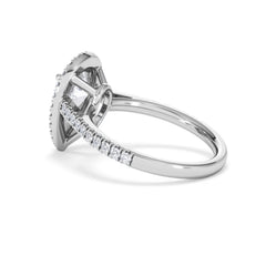 Diana Lab Diamond Pear Halo Engagement Ring 18KW Gold 2.60ct F/VS1