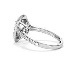 Diana Lab Diamond Pear Halo Engagement Ring Platinum 2.60ct F/VS1