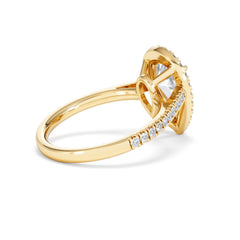 Diana Lab Diamond Pear Halo Engagement Ring in 18K Gold 2.60ct F/VS1