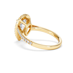 Diana Lab Diamond Pear Halo Engagement Ring in 18K Gold 2.60ct F/VS1