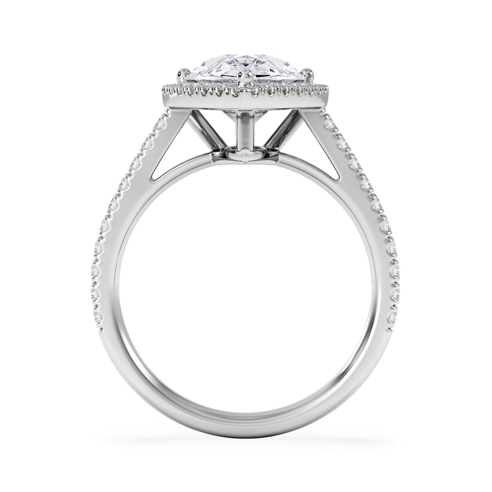 Diana 3.60ct Lab Diamond Pear Cut Engagement Ring in 18K White Gold G/VS1