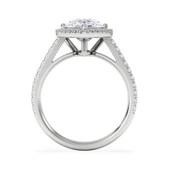 Diana 3.60ct Lab Diamond Pear Cut Engagement Ring in Platinum G/VS1
