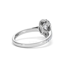 Diana Diamond Pear Halo Engagement Ring Platinum 1ct G/VS