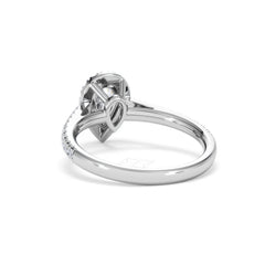Diana Diamond Pear Halo Engagement Ring Platinum 1ct G/VS