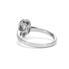 Diana Diamond Pear Halo Engagement Ring Platinum 1ct G/VS