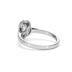 Diana Diamond Pear Halo Engagement Ring Platinum 1ct G/VS