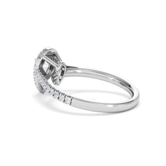 Diana Diamond Pear Halo Engagement Ring Platinum 1ct G/VS