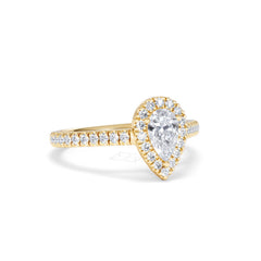 Diana Diamond Pear Halo Engagement Ring in 18K Gold 1ct G/VS