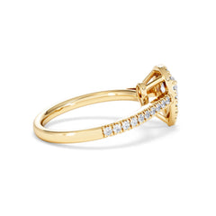 Diana Diamond Pear Halo Engagement Ring in 18K Gold 1ct G/VS