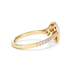 Diana Diamond Pear Halo Engagement Ring in 18K Gold 1ct G/VS