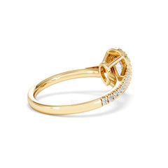 Diana Diamond Pear Halo Engagement Ring in 18K Gold 1ct G/VS